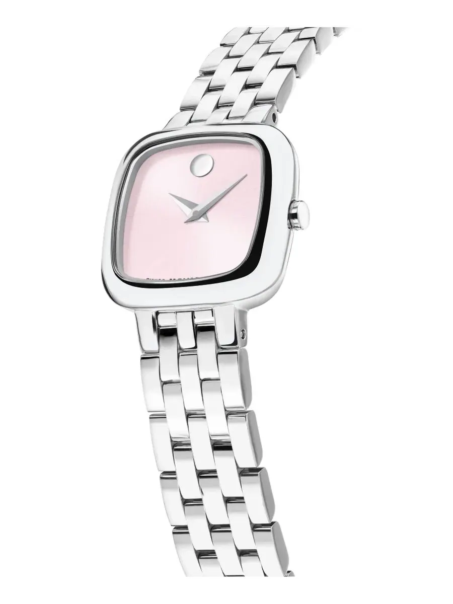 Женские часы Museum Classic Cushion Swiss Quartz Stainless Steel Movado — изображение 2 из 4, оттенок серебряный