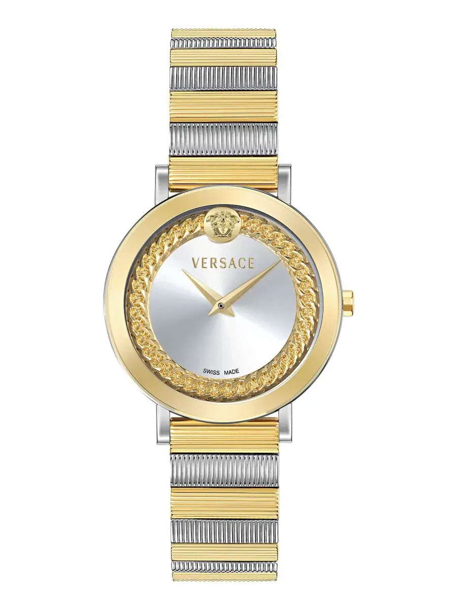 Женские часы V-Libra Two-Tone Stainless Steel Bracelet Watch 35mm Versace — изображение 1 из 3, оттенок мульти