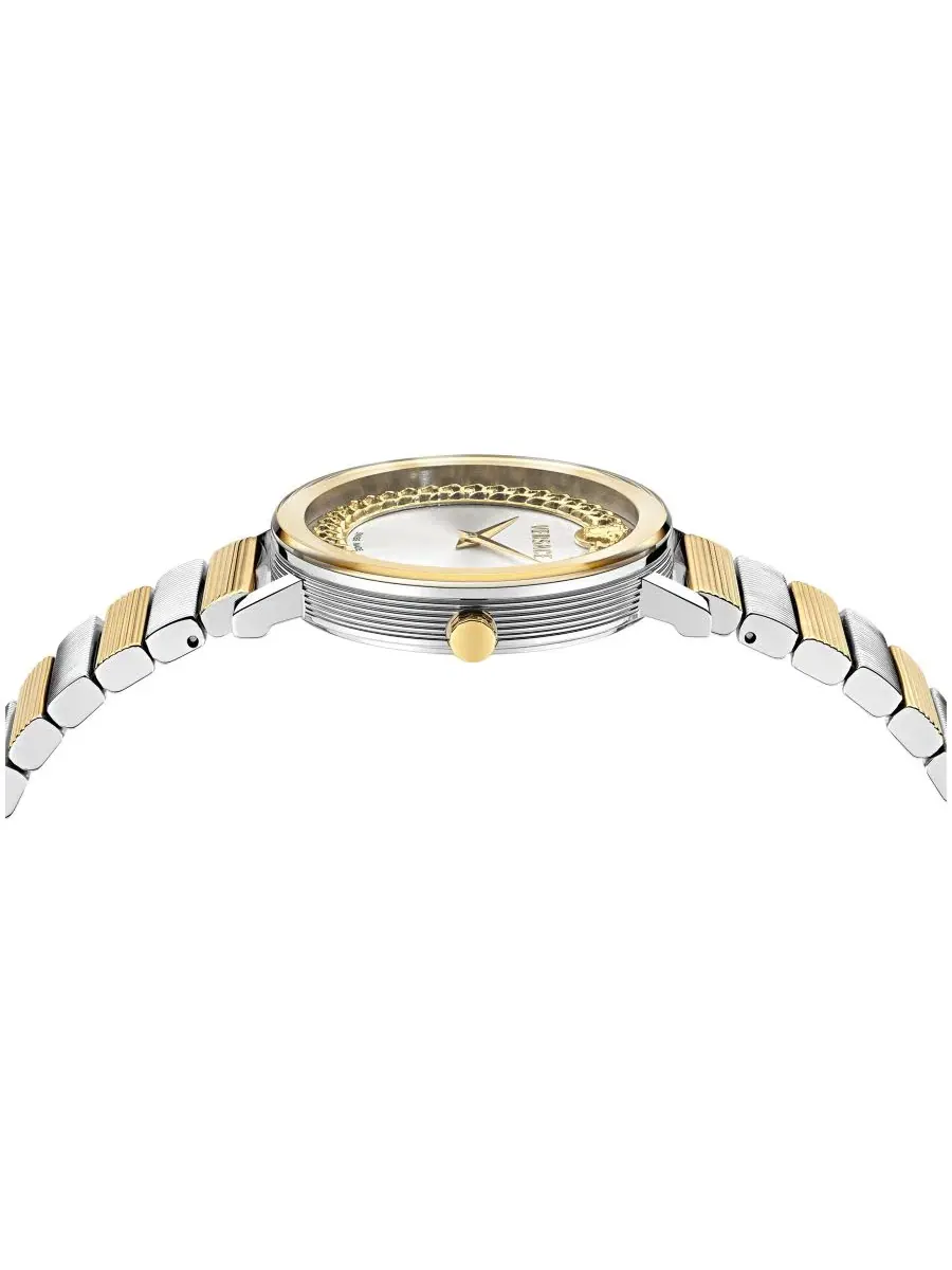 Женские часы V-Libra Two-Tone Stainless Steel Bracelet Watch 35mm Versace — изображение 2 из 3, оттенок мульти