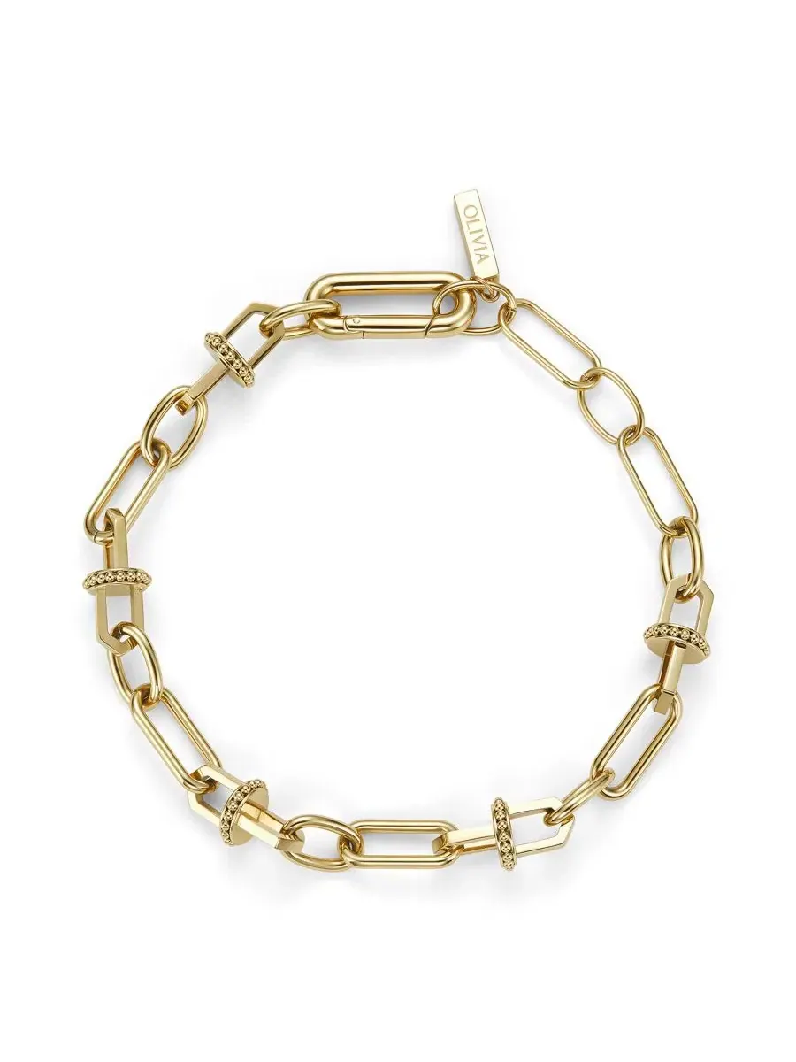 Браслет Mini Anchor Link с мини-якорями Olivia Burton — золотистый