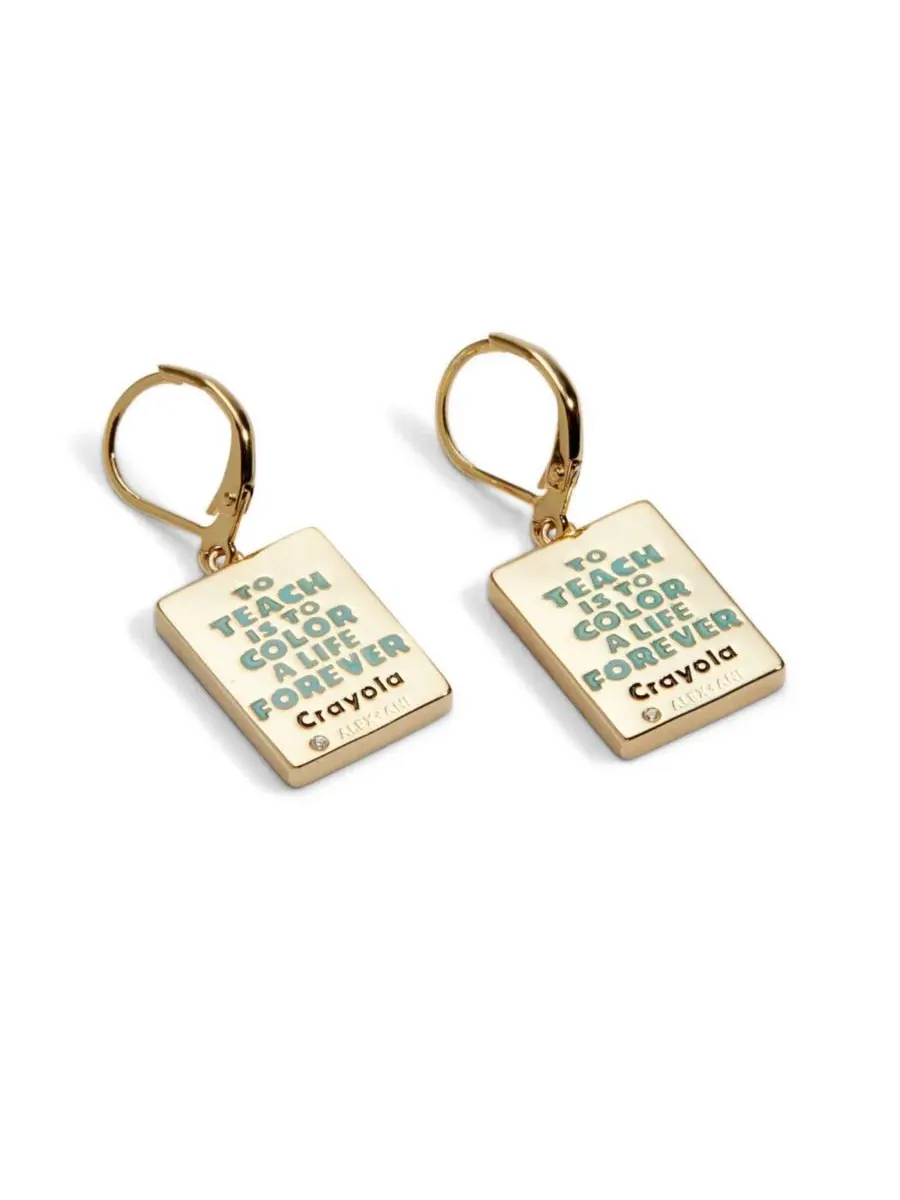 Серьги-карандаши Crayola 'To Teach Is To Color A Life Forever' Alex and Ani — изображение 2 из 3, оттенок нет цвета