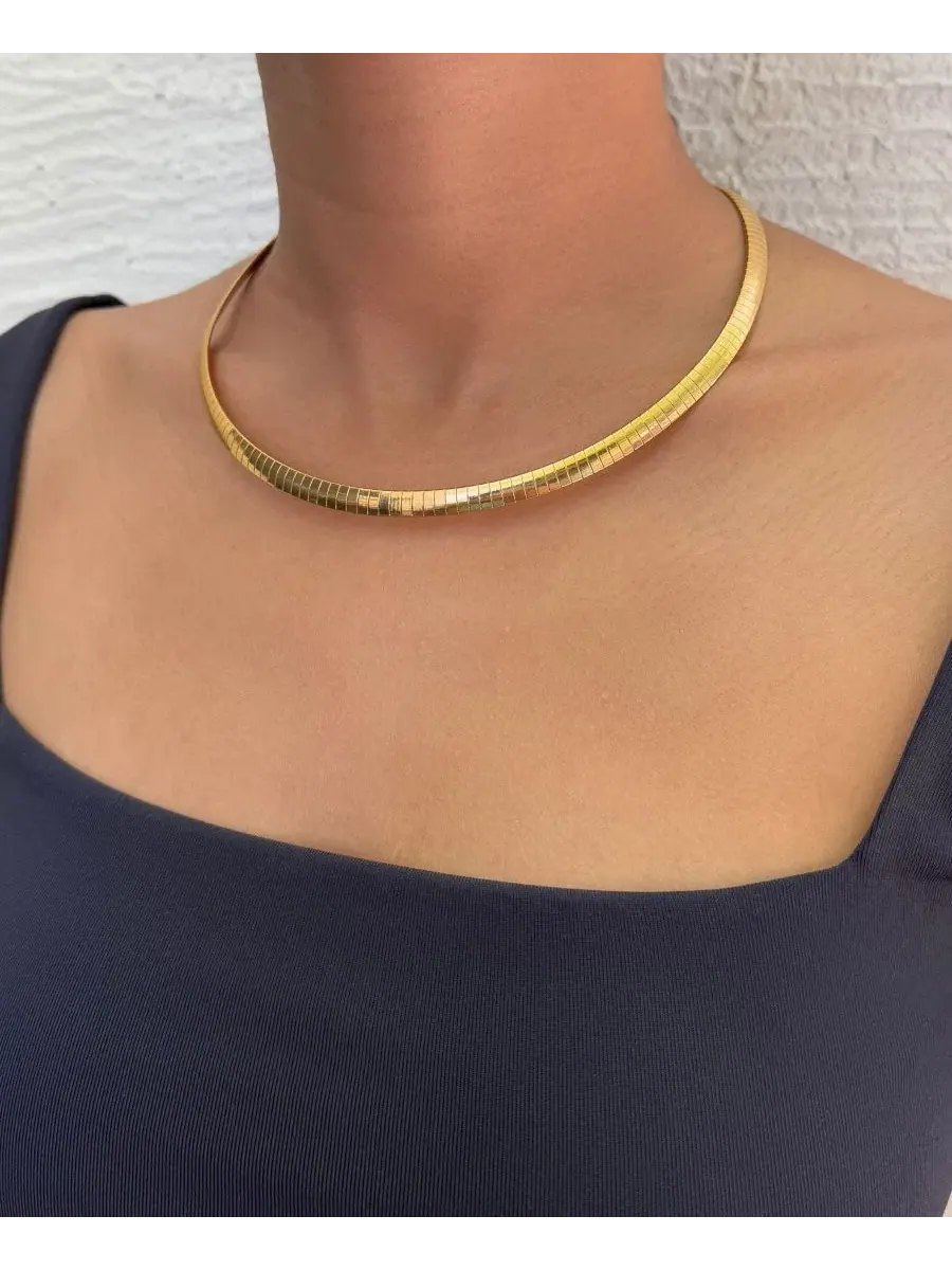 Ожерелье с цепью омега, 18k золото ADORNIA — изображение 5 из 5