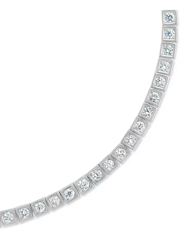 Теннисный браслет Кристины с квадратным кубическим цирконием Sterling Forever — изображение 2 из 3, оттенок серебряный