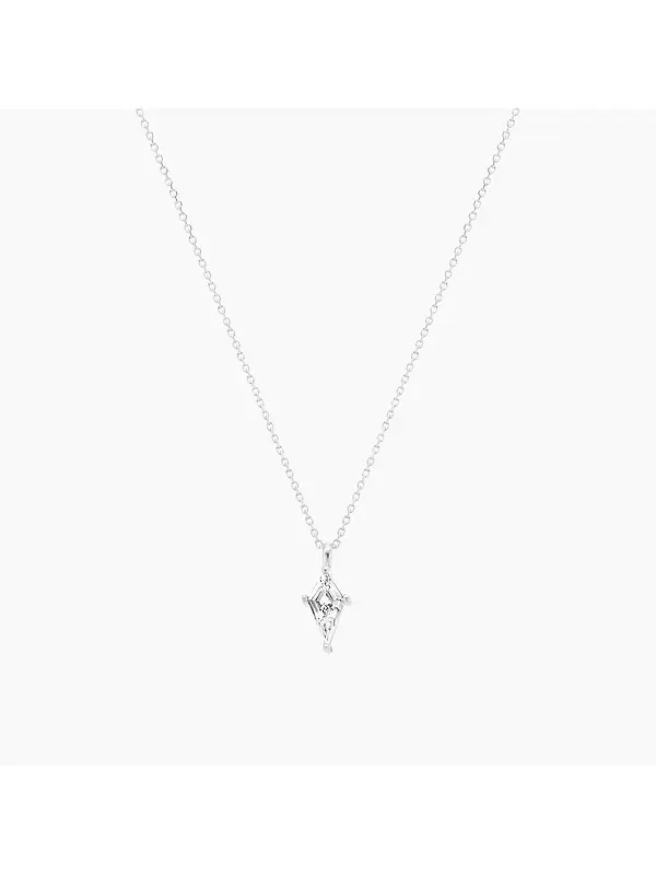 Ожерелье с подвеской-солитером из стерлингового серебра Bearfruit Jewelry — изображение 1 из 3, оттенок серебряный