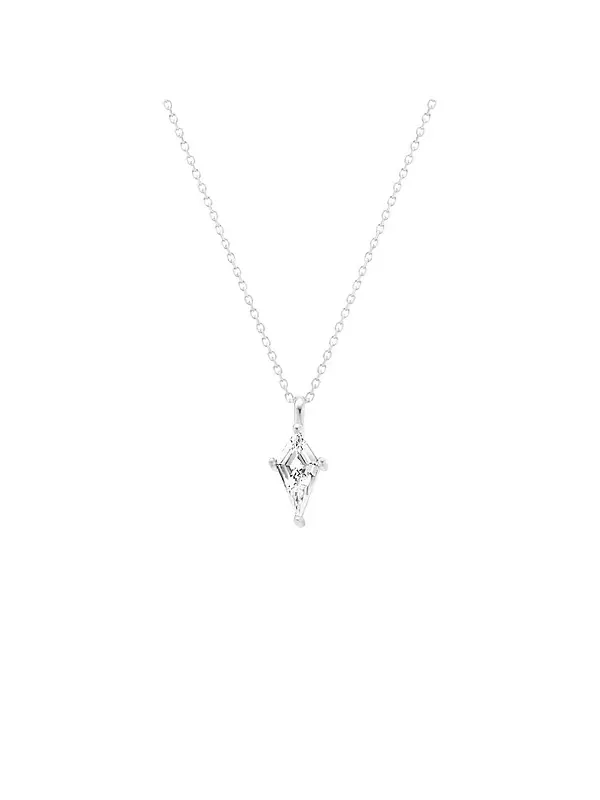 Ожерелье с подвеской-солитером из стерлингового серебра Bearfruit Jewelry — изображение 3 из 3, оттенок серебряный