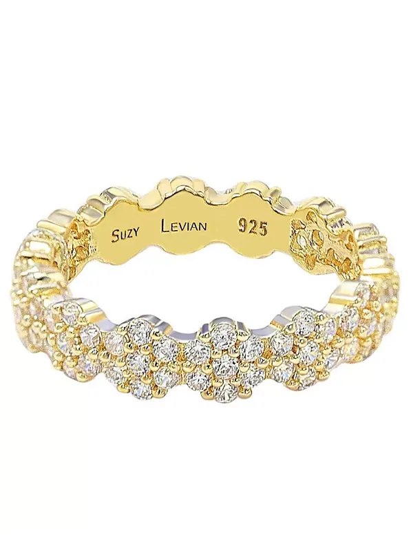 Кольцо Suzy Levian из стерлингового серебра с цветочным узором и кубическими цирконами Suzy Levian — изображение 2 из 3