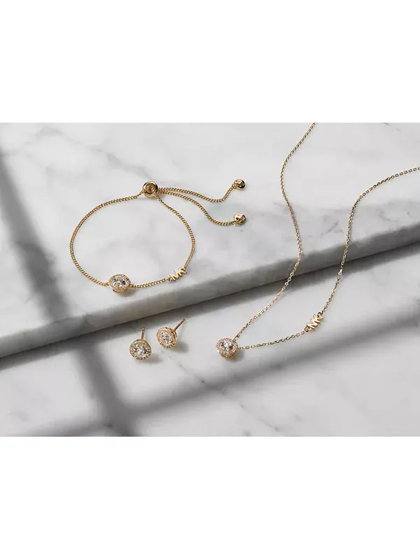 Браслет-Слайдер из стерлингового серебра с кубическим цирконием Michael Kors — изображение 2 из 4, оттенок золото