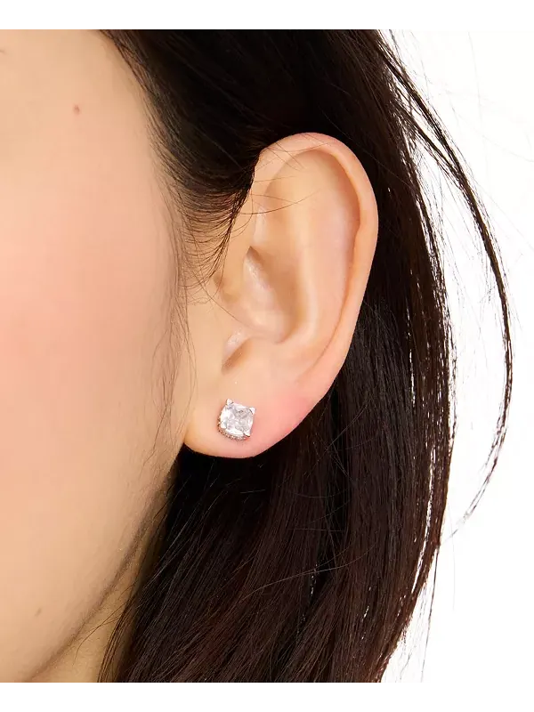 Квадратные серьги-гвоздики с кубическим цирконием Kate Spade New York — изображение 4 из 4, оттенок прозрачный