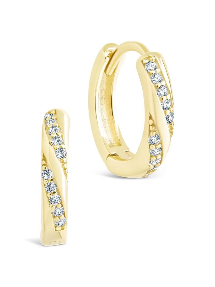 Серьги-кольца Adelise из стерлингового серебра Sterling Forever — изображение 1 из 4, оттенок золото