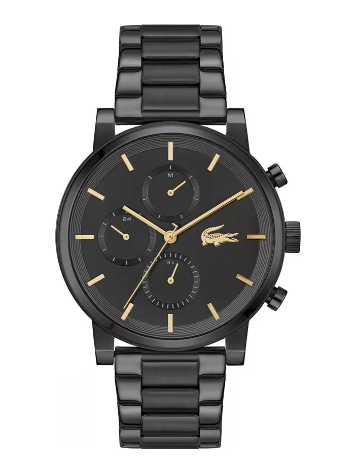 Мужские часы Replay Ionic Plated Black с браслетом из нержавеющей стали, 44 мм Lacoste — изображение 1 из 6