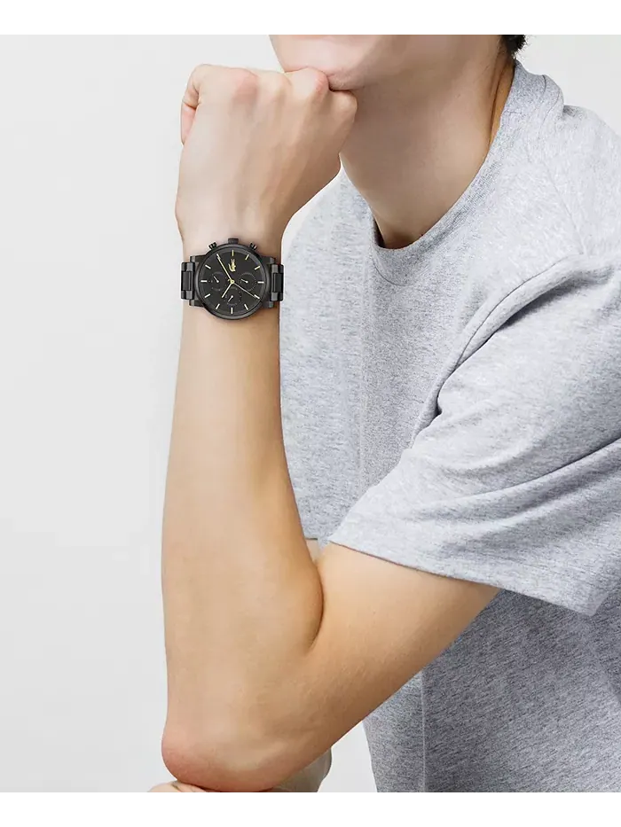 Мужские часы Replay Ionic Plated Black с браслетом из нержавеющей стали, 44 мм Lacoste — изображение 4 из 6