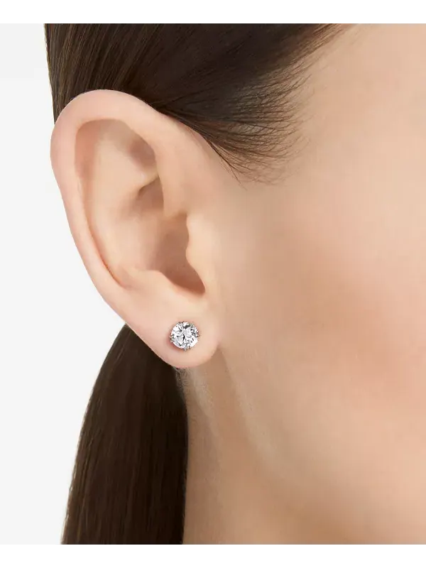 Серьги-Гвоздики с кристаллами Constella серебристого оттенка Swarovski — изображение 4 из 4, оттенок серебряный