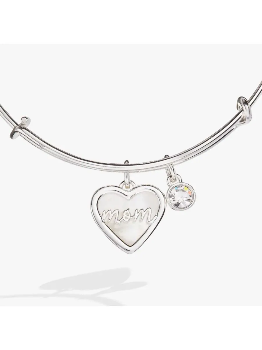 Браслет «Мама» из перламутра Alex And Ani — изображение 2 из 3, оттенок серебряный