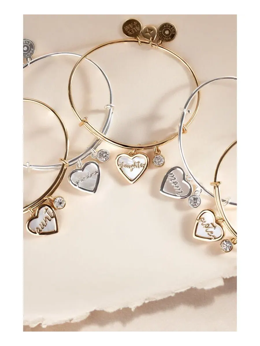 Браслет «Мама» из перламутра Alex And Ani — изображение 3 из 3, оттенок серебряный