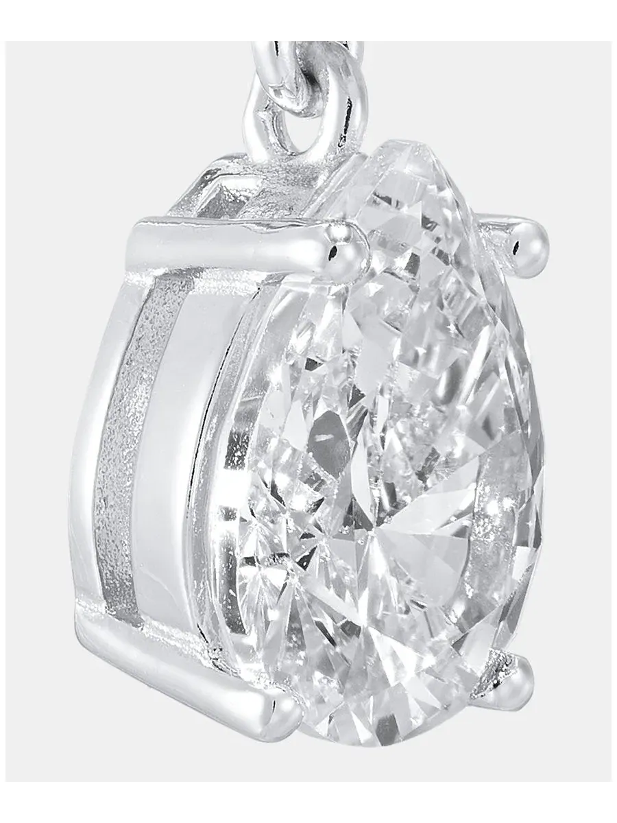 Серьги-подвески с кубическим цирконием Lauren Ralph Lauren — изображение 4 из 4, оттенок серебряный