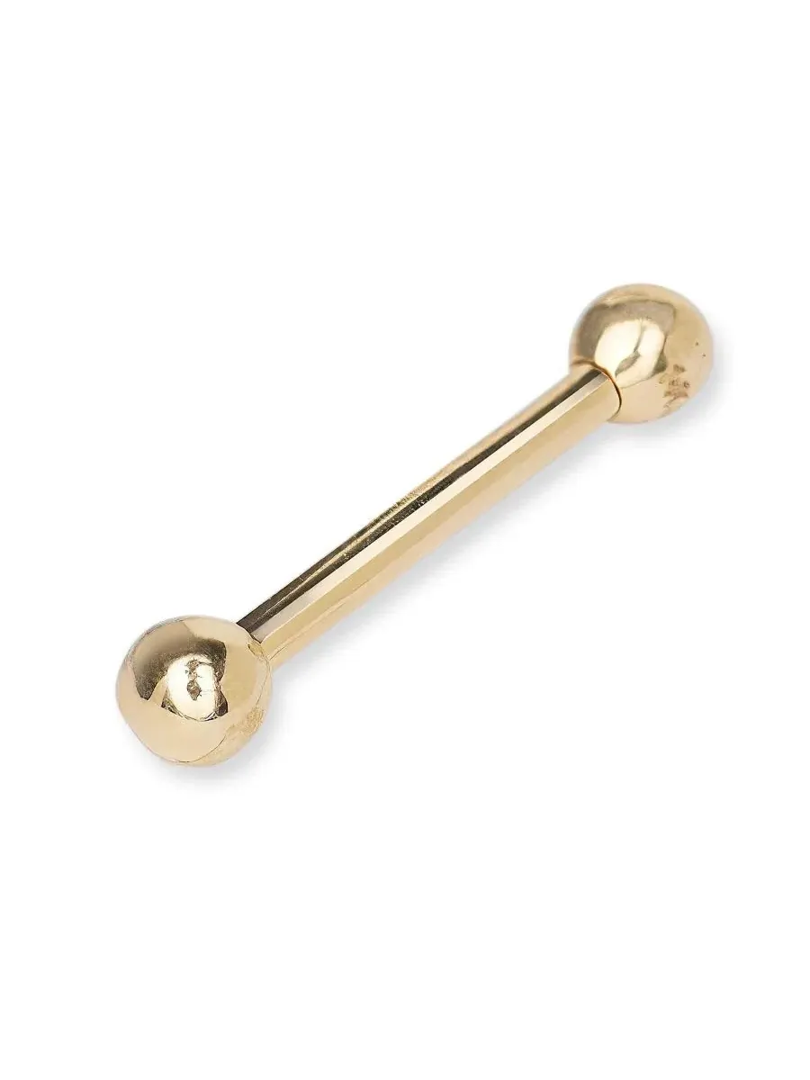 Серьга-штанга для пирсинга брови, 14k желтое золото, 2 мм, 16G Curata Jewelry