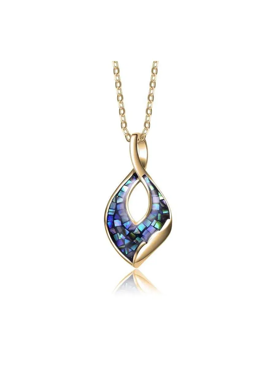 Подвеска-кулон с перламутром, 14K золотое покрытие Genevive — изображение 1 из 4