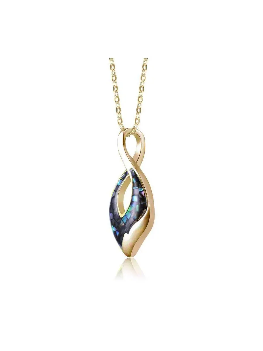 Подвеска-кулон с перламутром, 14K золотое покрытие Genevive — изображение 3 из 4