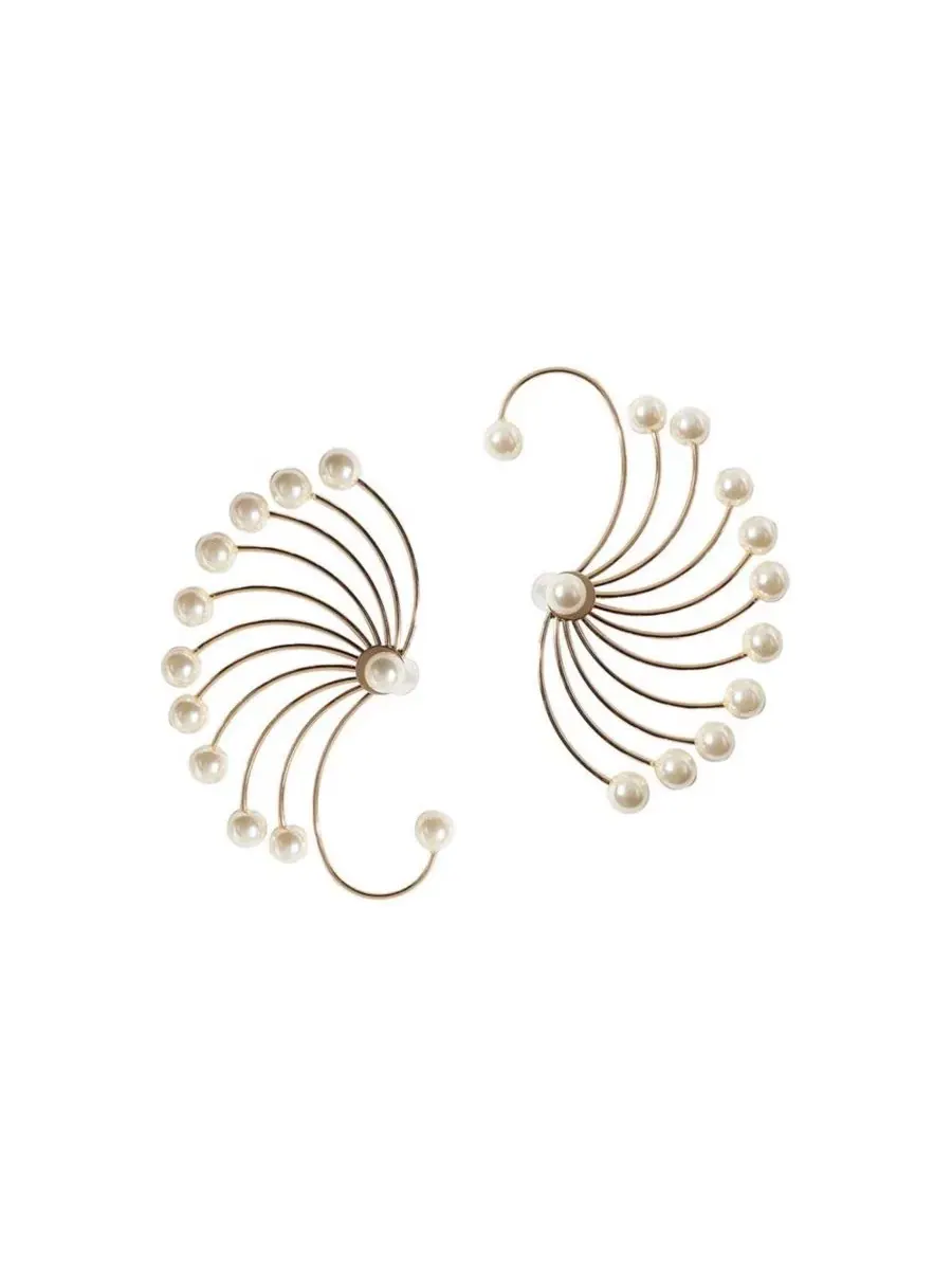 Серьги-пусеты Gold Plated Swirl Stud SOHI — изображение 1 из 5, оттенок золото