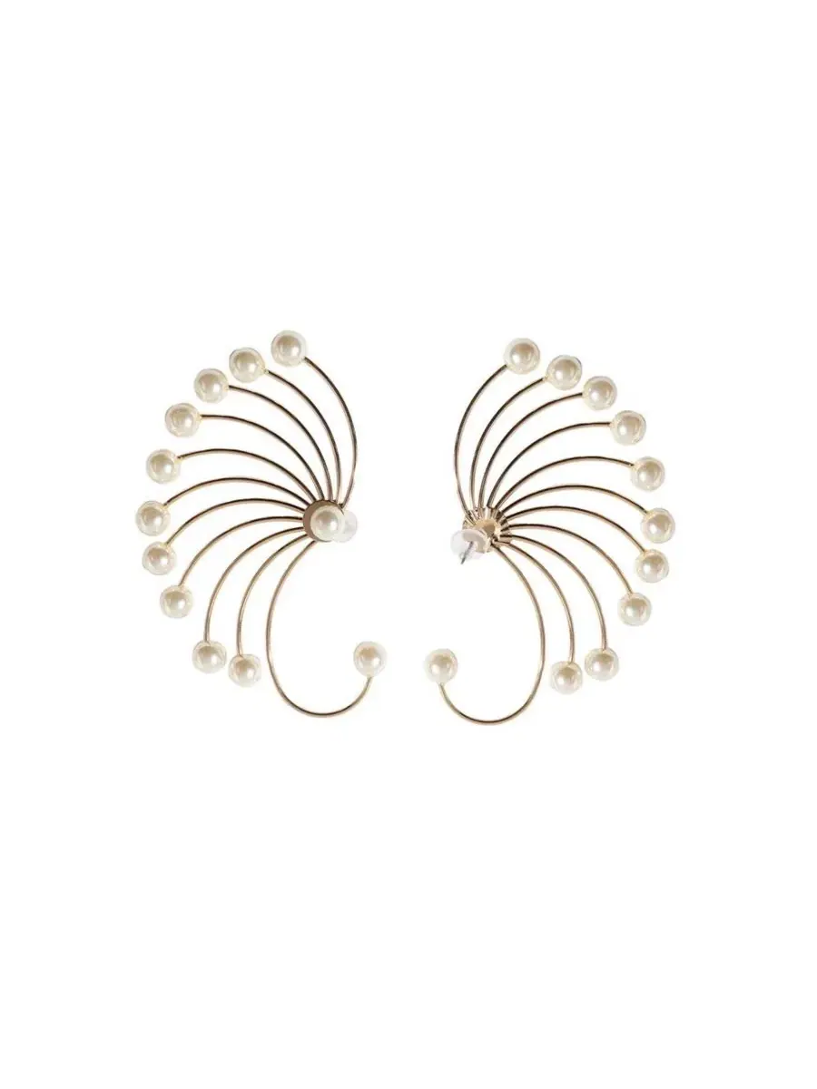 Серьги-пусеты Gold Plated Swirl Stud SOHI — изображение 5 из 5, оттенок золото
