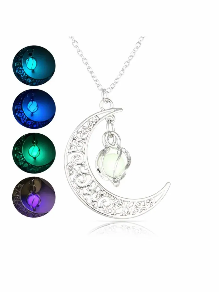 Кулон-подвеска Moon Glow Pendant Necklace Rebl Jewelry — изображение 2 из 3, оттенок фиолетовый