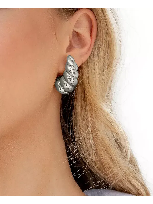 Серьги-Гвоздики Bobine Sterling Forever — изображение 4 из 4, оттенок серебряный