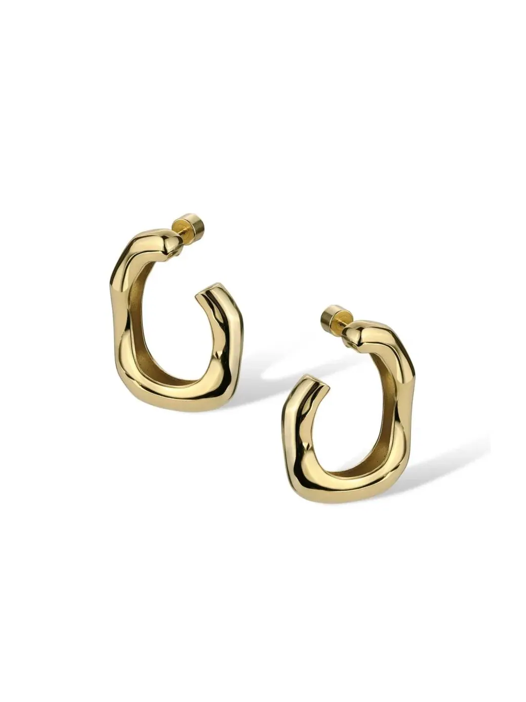 Серьги-кольца в форме корня Retro Chic — изображение 2 из 3, оттенок золото