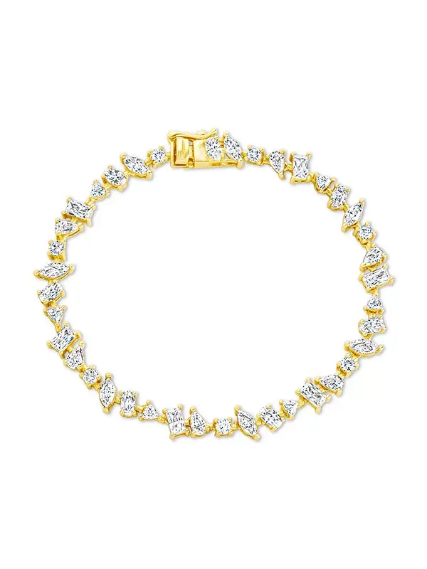 Браслет с кубическим цирконием Sterling Forever Ellery — изображение 1 из 3, оттенок золото