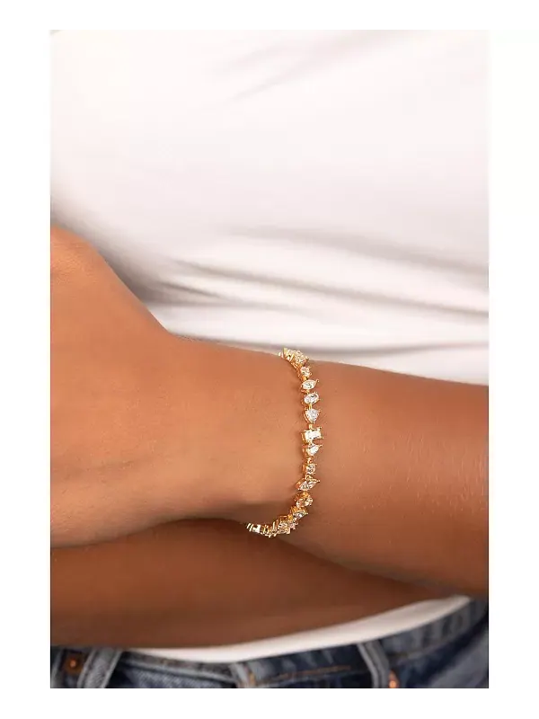 Браслет с кубическим цирконием Sterling Forever Ellery — изображение 3 из 3, оттенок золото