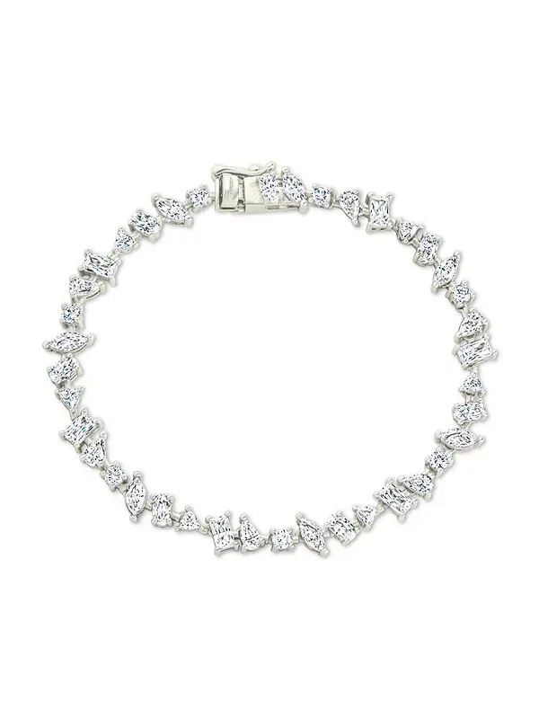 Браслет с кубическим цирконием Sterling Forever Ellery — изображение 1 из 2, оттенок серебряный
