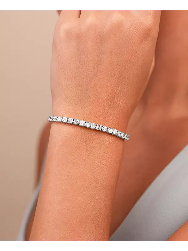 Теннисный браслет Jadon из кубического циркония Sterling Forever — изображение 3 из 3, оттенок серебряный