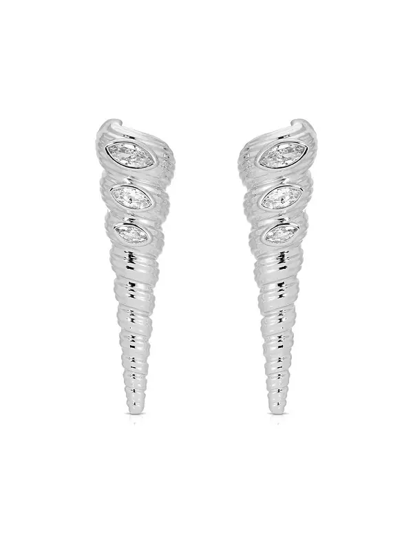 Серьги-Ракушки Капри Ettika — изображение 1 из 3, оттенок серебряный