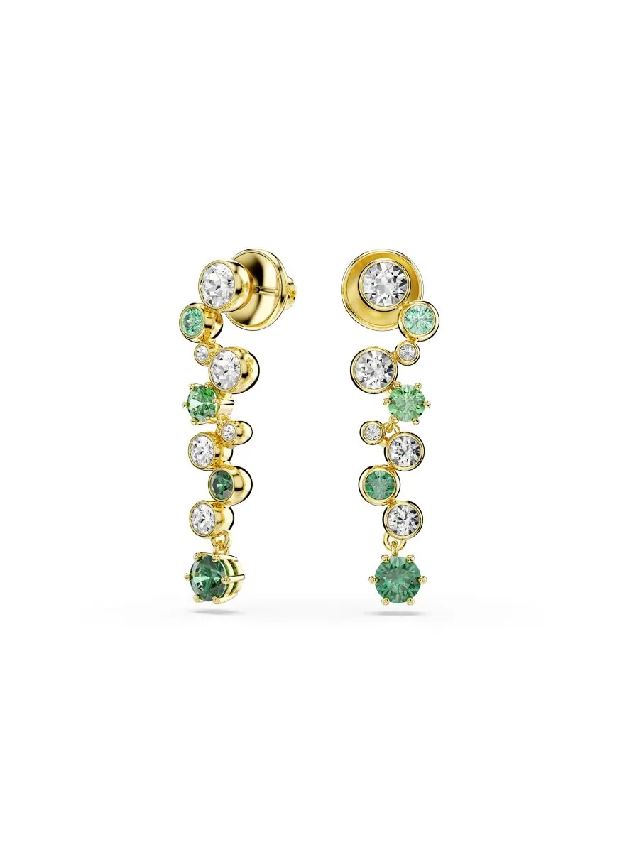 Серьги-подвески Constella с золотистым покрытием Swarovski — изображение 2 из 6, оттенок зеленый
