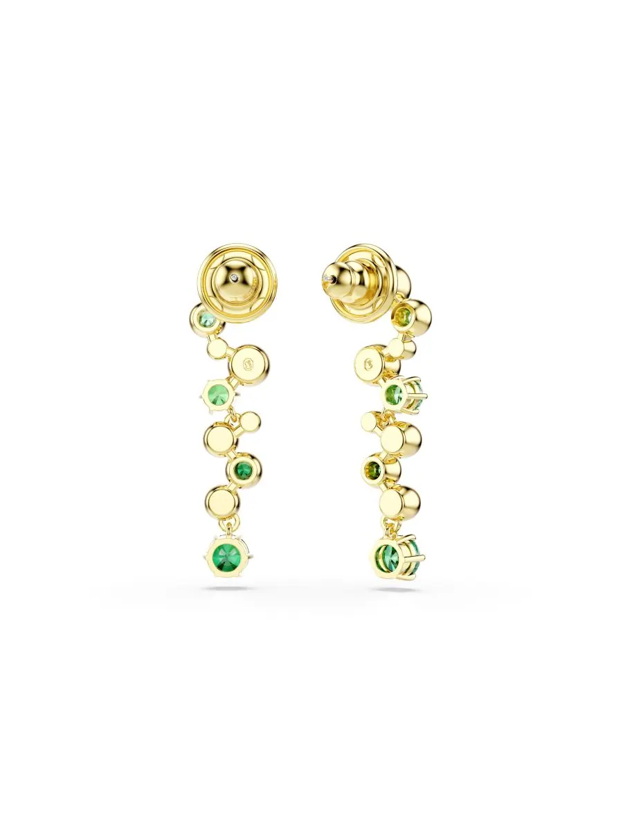 Серьги-подвески Constella с золотистым покрытием Swarovski — изображение 4 из 6, оттенок зеленый