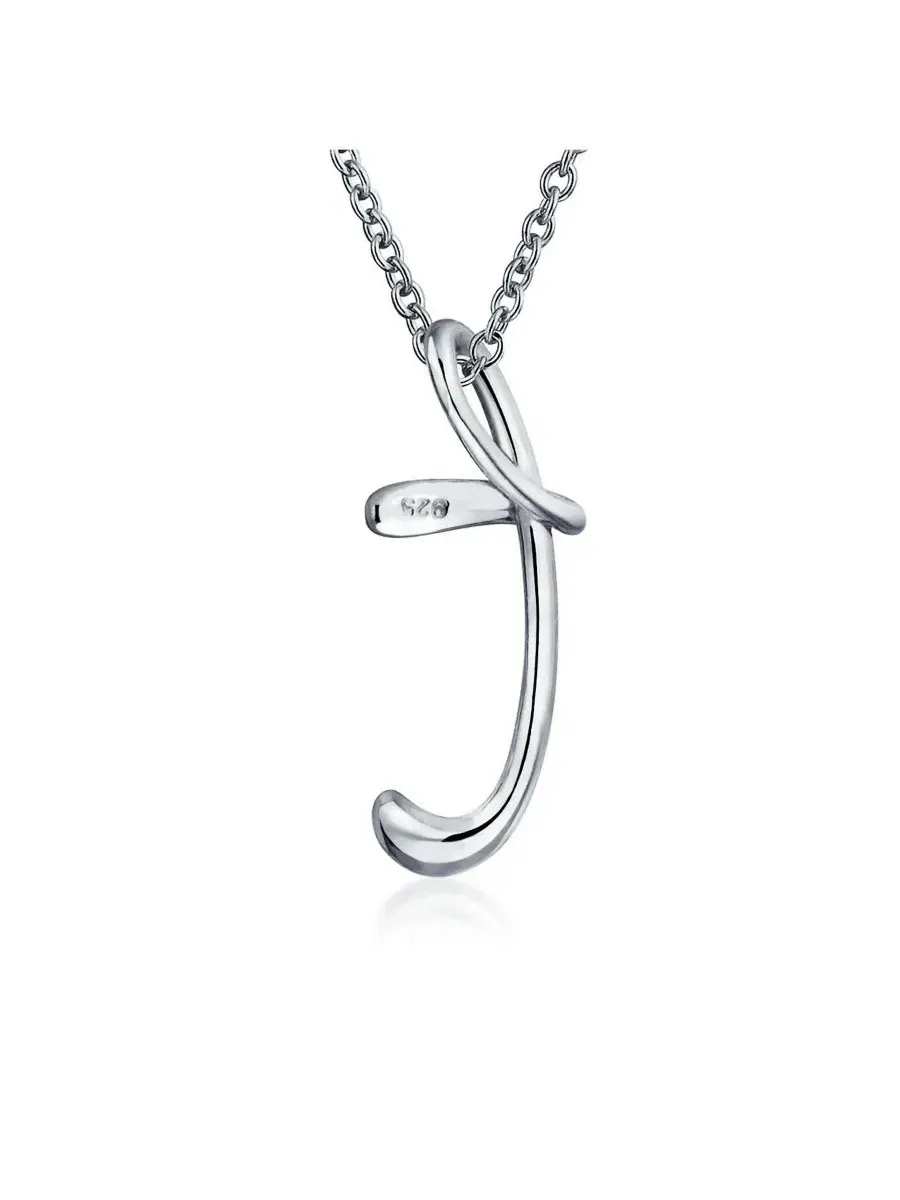 Кулон в виде буквы алфавита, цепочка из серебра 925 пробы, длина 46 см Bling Jewelry — изображение 3 из 3