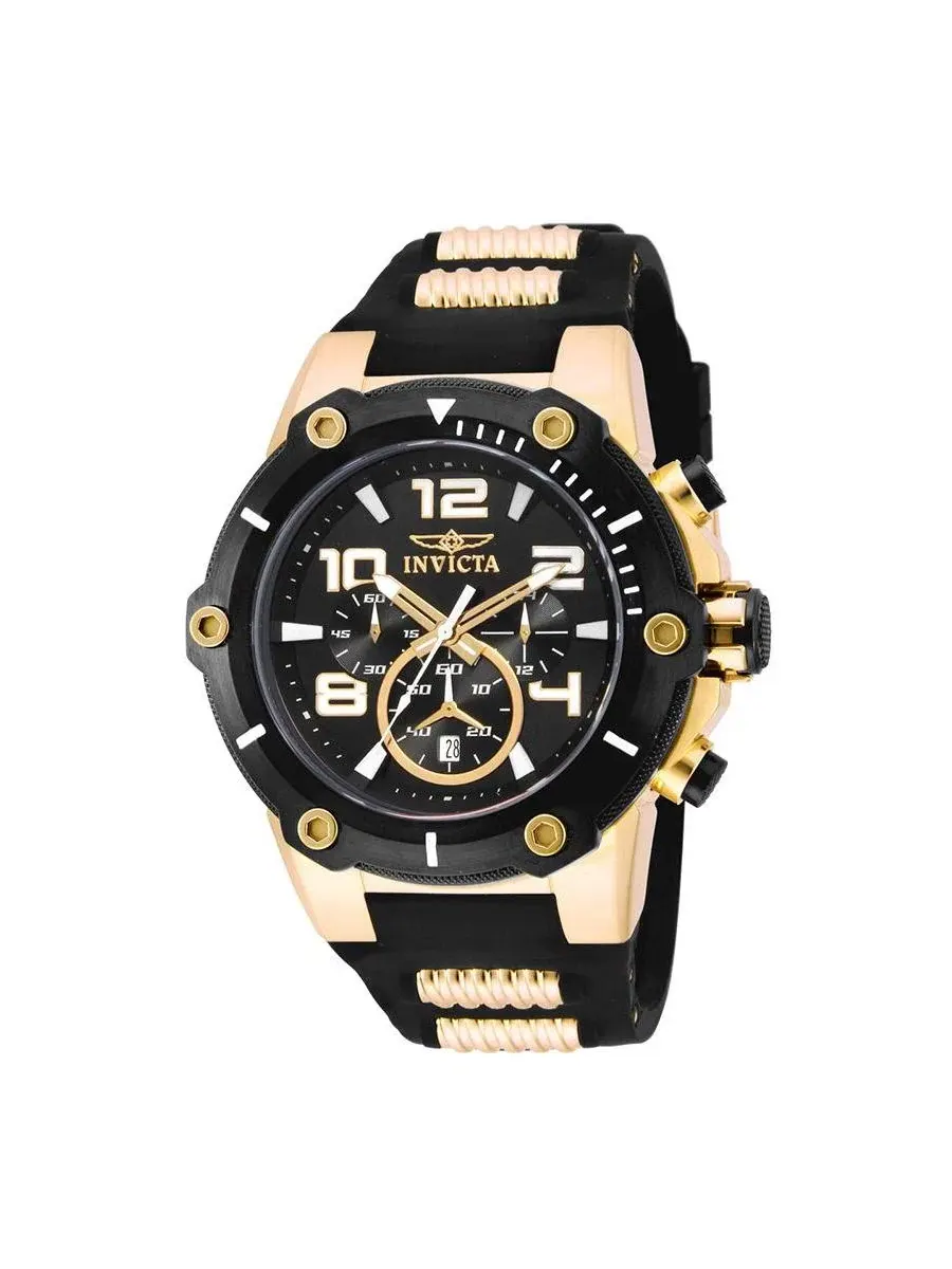 Часы Speedway Quartz Chronograph с циферблатом 17200 Invicta — изображение 2 из 3, оттенок черный/золотистый