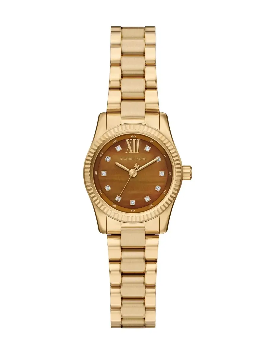 Женские часы Lexington с циферблатом из тигрового глаза Michael Kors — изображение 1 из 9, оттенок золотистый