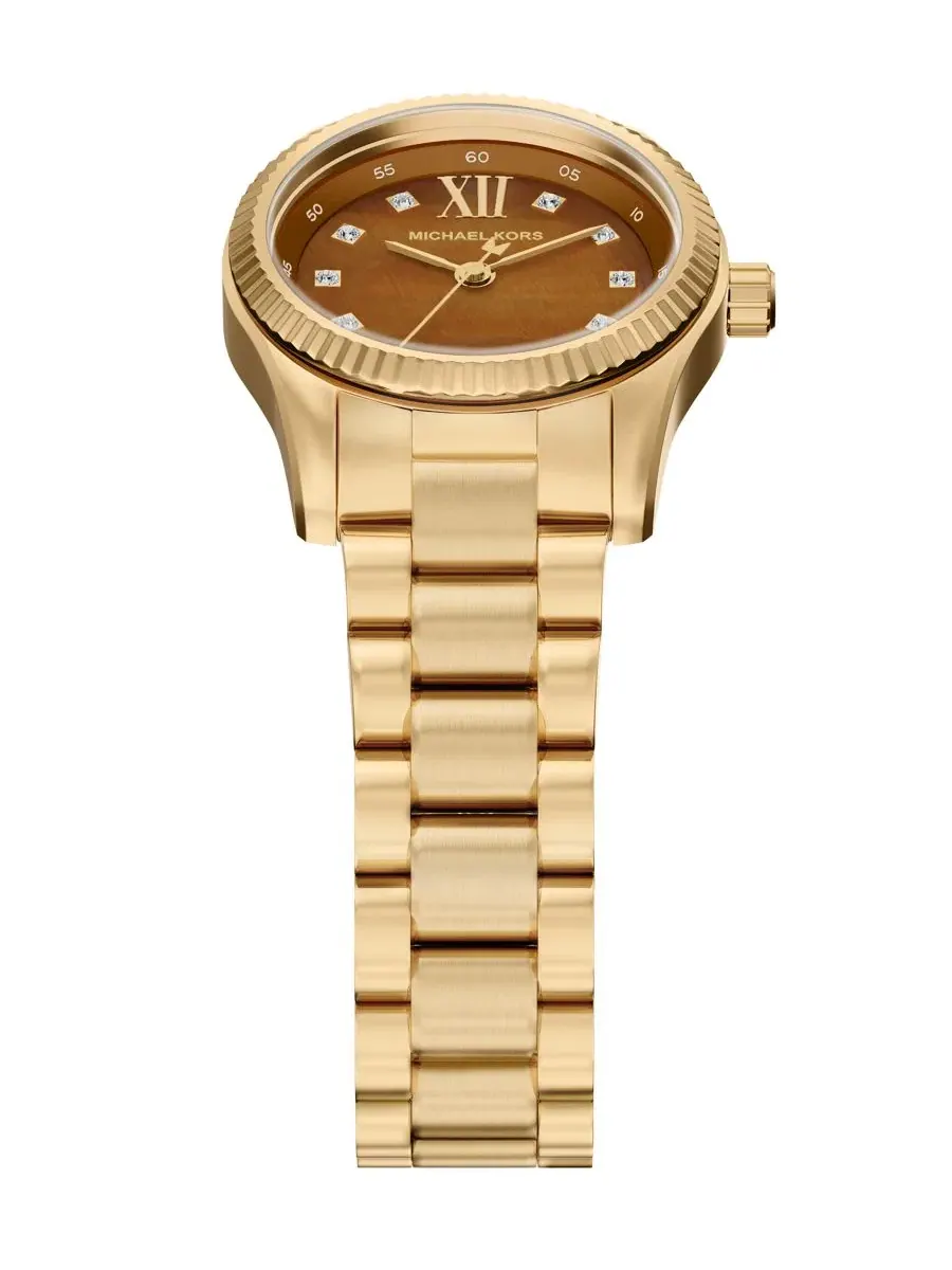 Женские часы Lexington с циферблатом из тигрового глаза Michael Kors — изображение 4 из 9, оттенок золотистый
