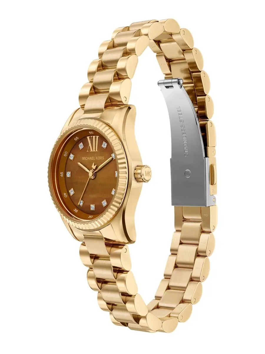 Женские часы Lexington с циферблатом из тигрового глаза Michael Kors — изображение 6 из 9, оттенок золотистый