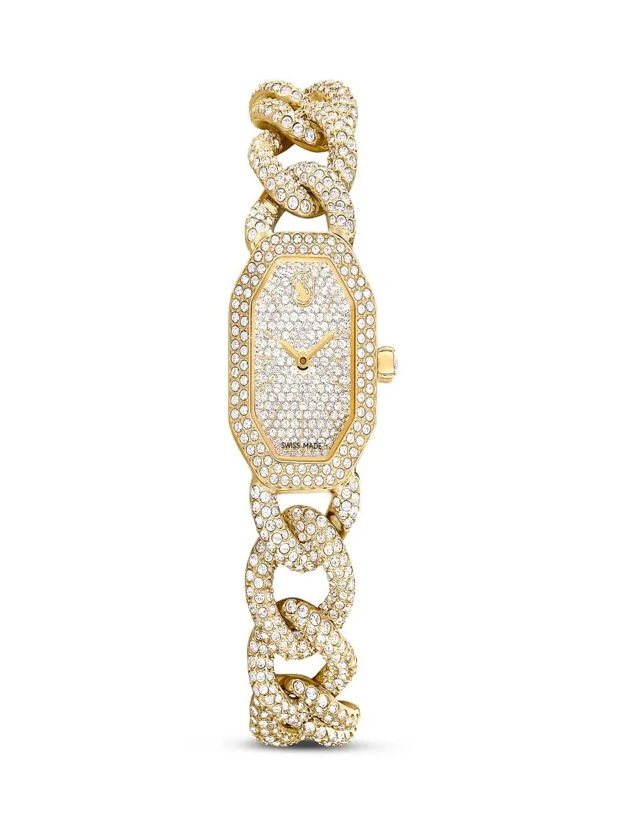 Часы женские со стразами Swarovski — изображение 1 из 6, оттенок золото