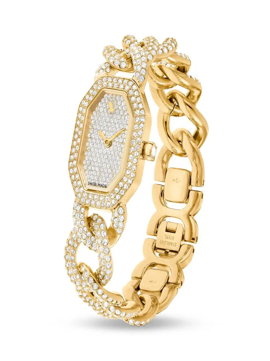 Часы женские со стразами Swarovski — изображение 2 из 6, оттенок золото