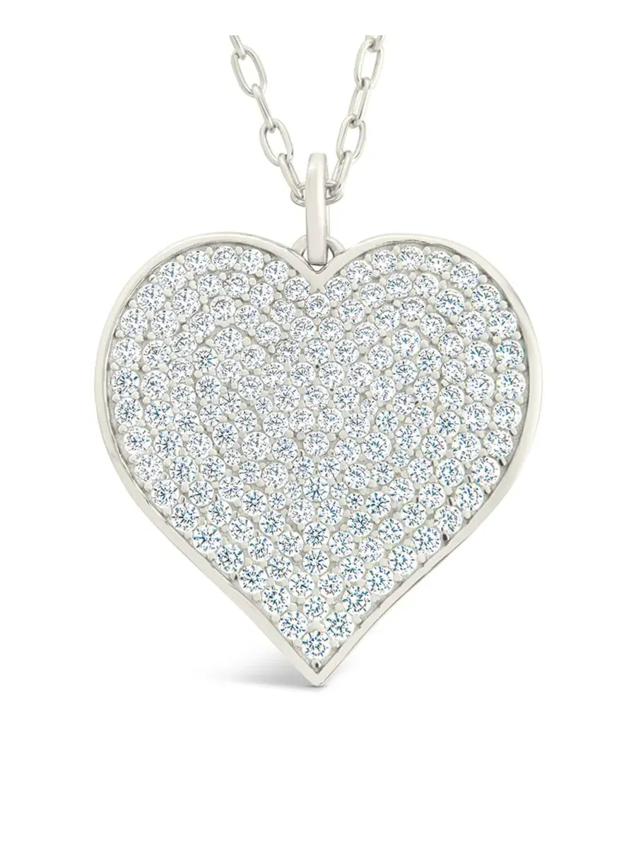 Подвеска-сердце с кубическим цирконием Sterling Forever — изображение 1 из 3, оттенок серебряный