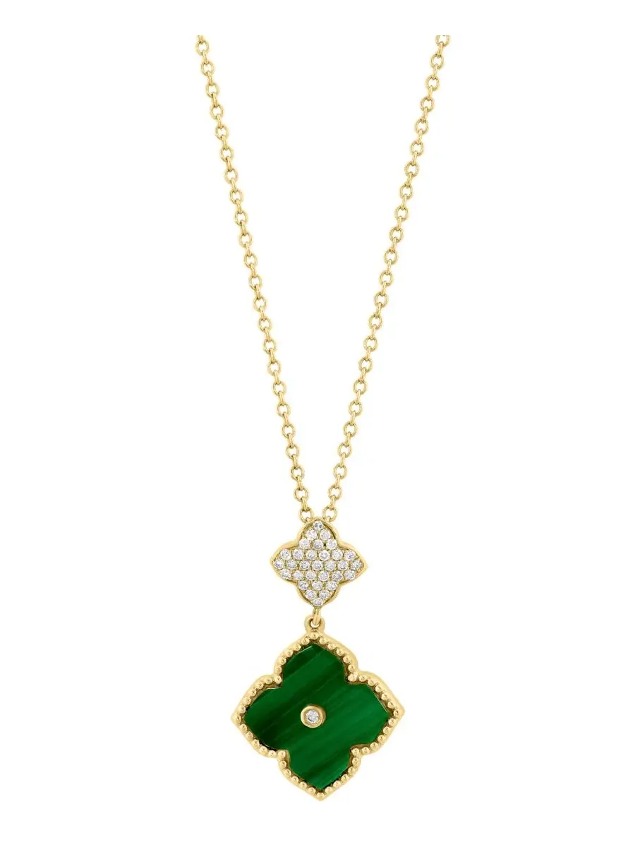 Подвеска с малахитом и бриллиантами, модель Malachite & Diamond EFFY Collection — изображение 1 из 4
