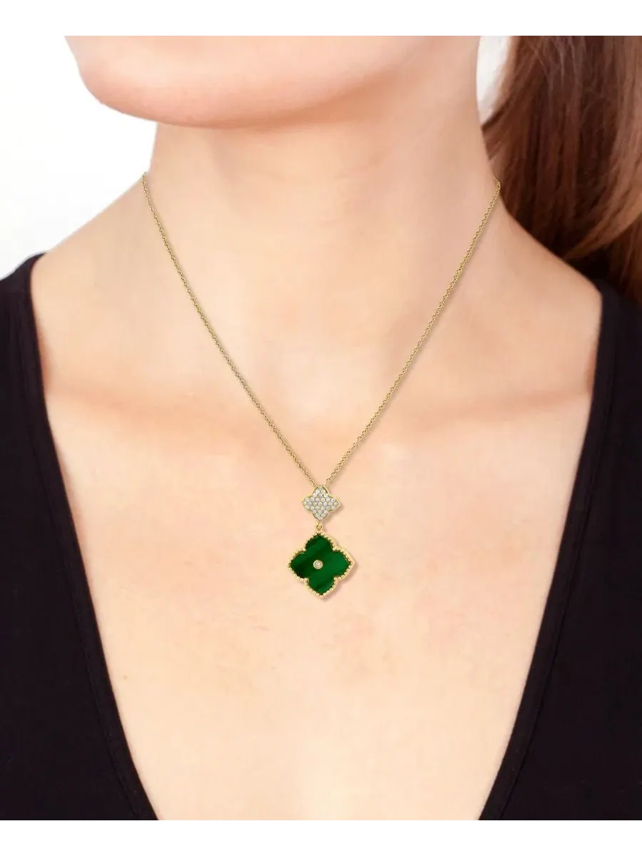 Подвеска с малахитом и бриллиантами, модель Malachite & Diamond EFFY Collection — изображение 4 из 4