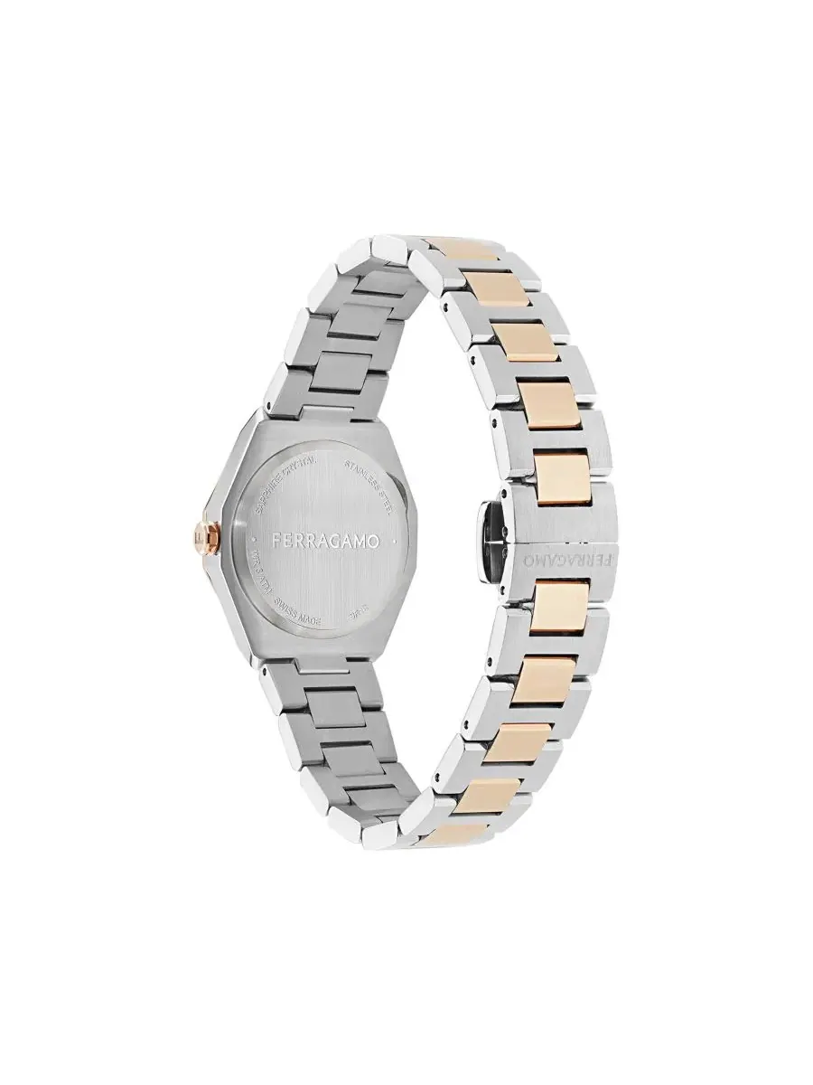 Женские часы Edge Two-Tone с браслетом из стали, 28 мм Ferragamo — изображение 3 из 5, оттенок мульти