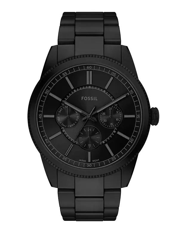 Мужские многофункциональные черные часы Pearson из нержавеющей стали, 42 мм Fossil — изображение 1 из 4, оттенок черный