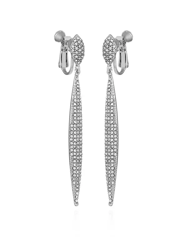 Серьги-Подвески с паве из серебристого стекла и камней Vince Camuto