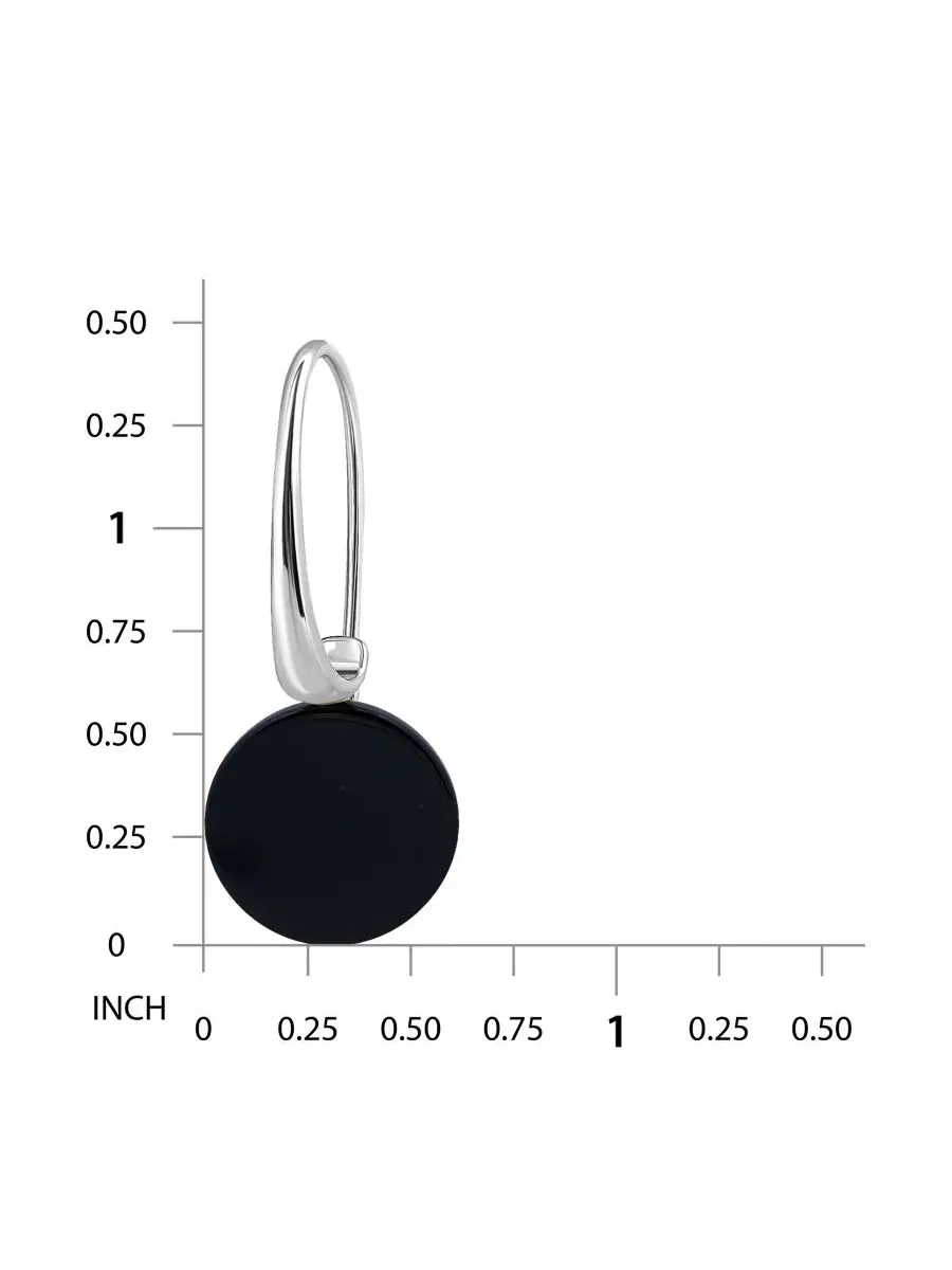 Серьги-гвоздики с круглым диском из хризоколлы, модель Genuine Stone Round Disc Hardwire Fishhook — изображение 3 из 4