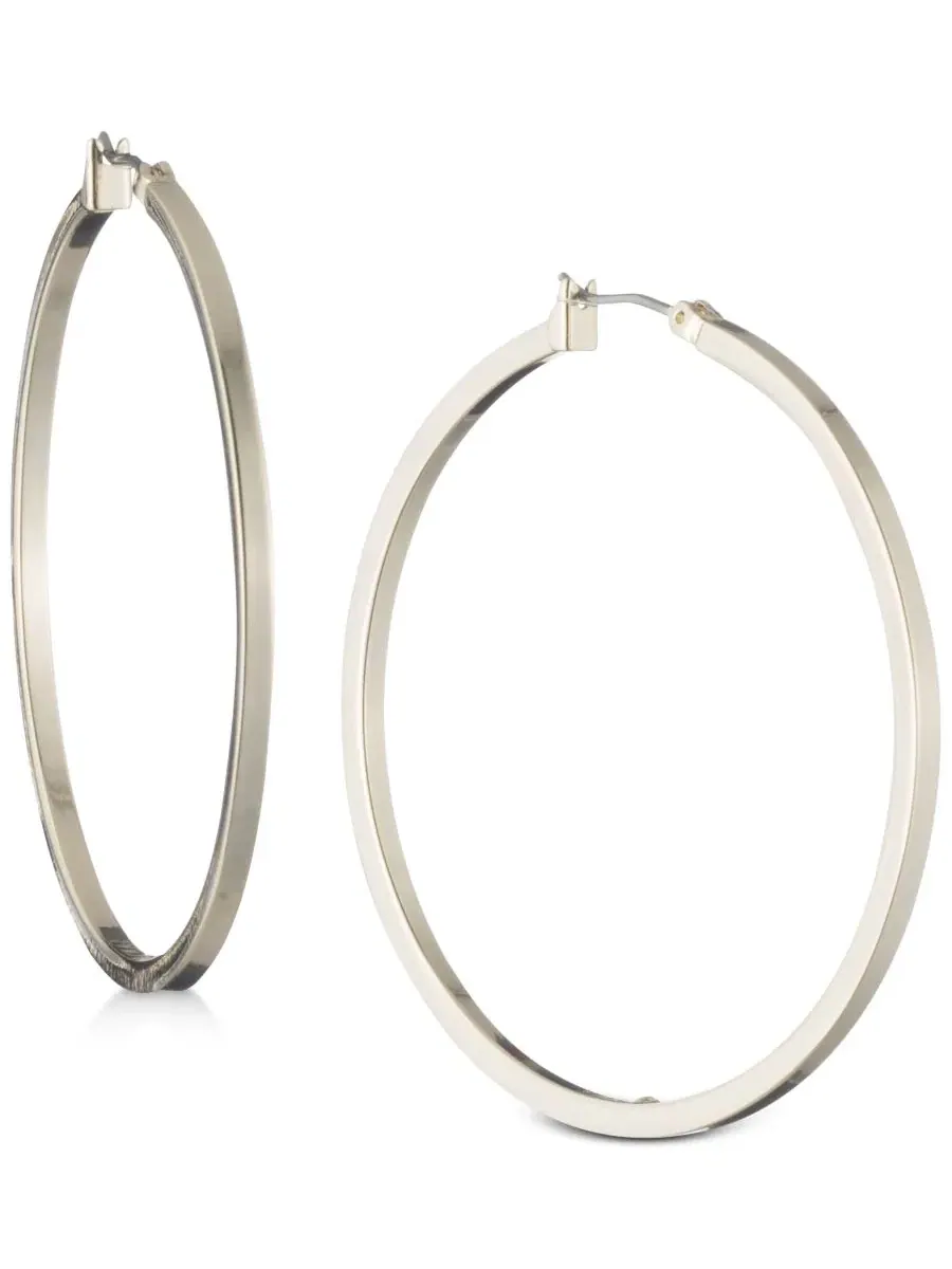 Серьги-кольца с золотистым покрытием DKNY