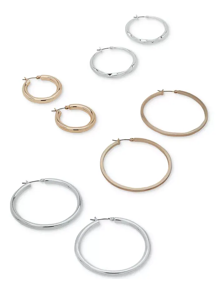 Широкие серьги-кольца Huggie Small, 1,6 см DKNY — изображение 2 из 2, оттенок золото